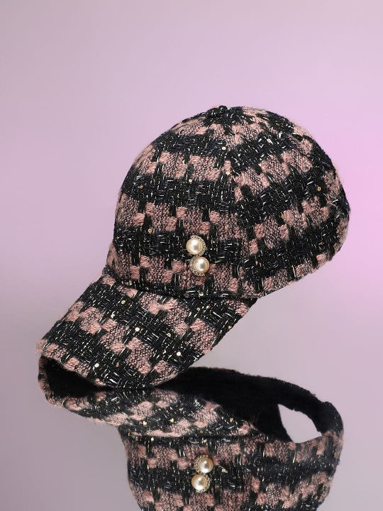 Noire Étoile Tweed Cap