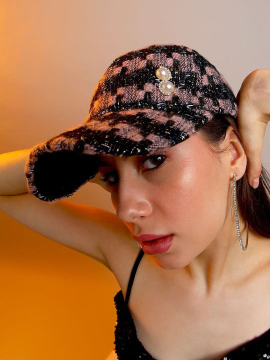 Noire Étoile Tweed Cap
