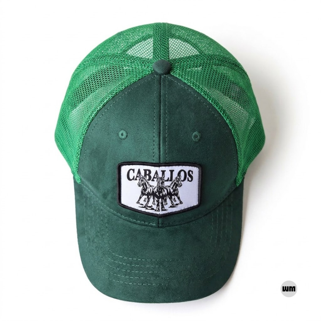 Emerald Caballos Premium Suede Cap