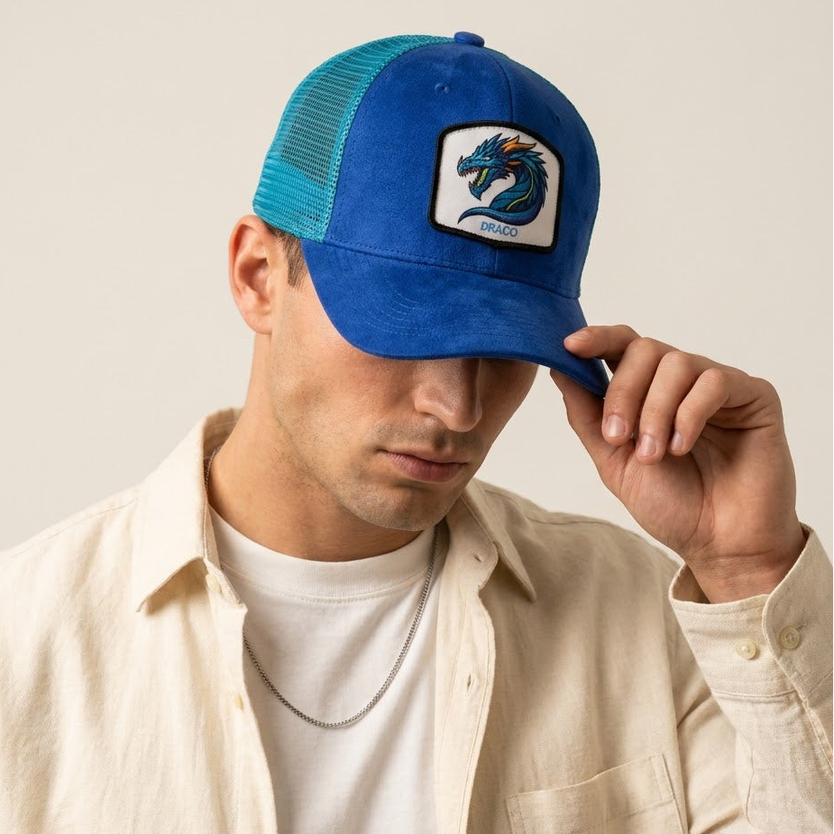 Blue Draco Premium Suede Cap