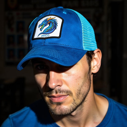 Blue Draco Premium Suede Cap