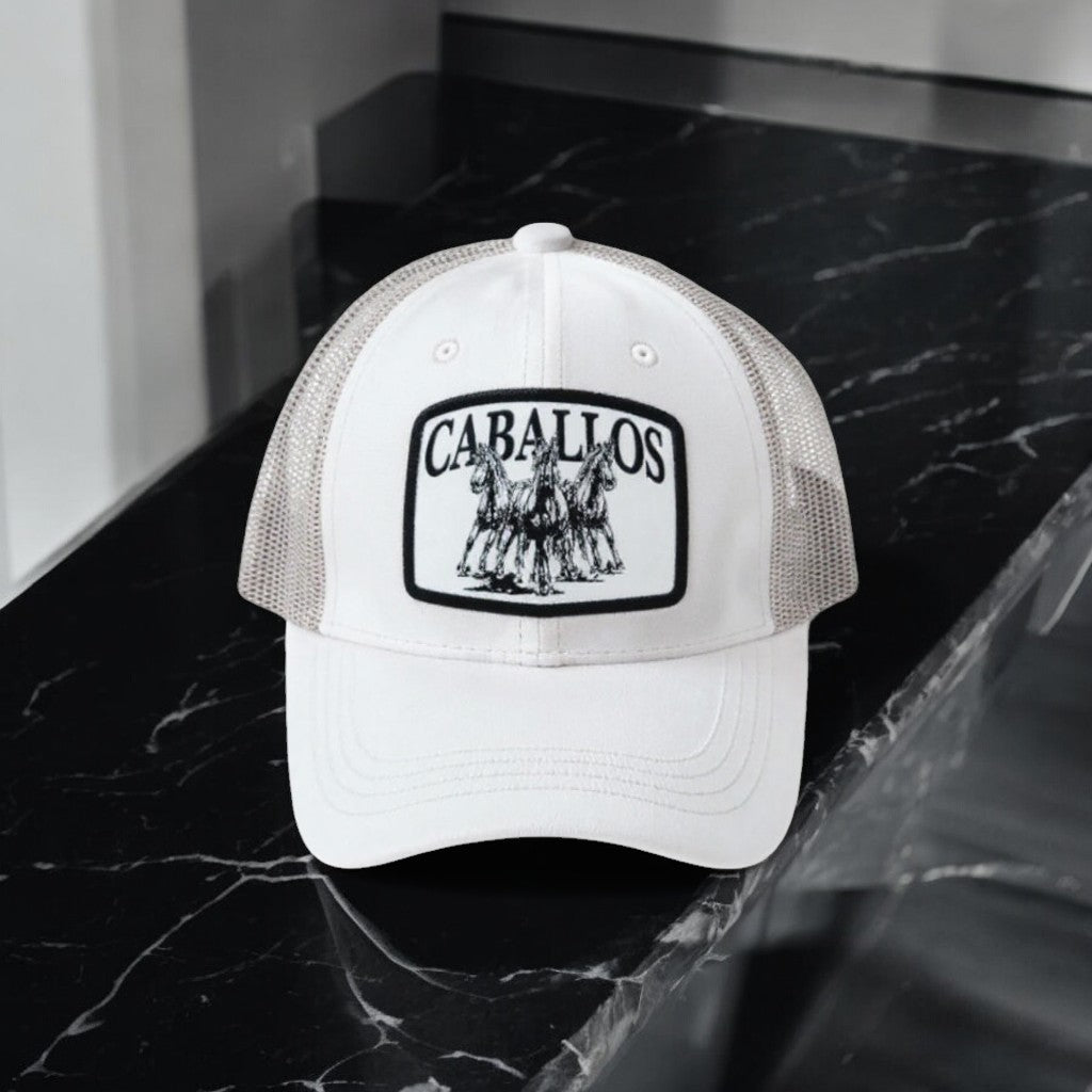 White Caballos Cap