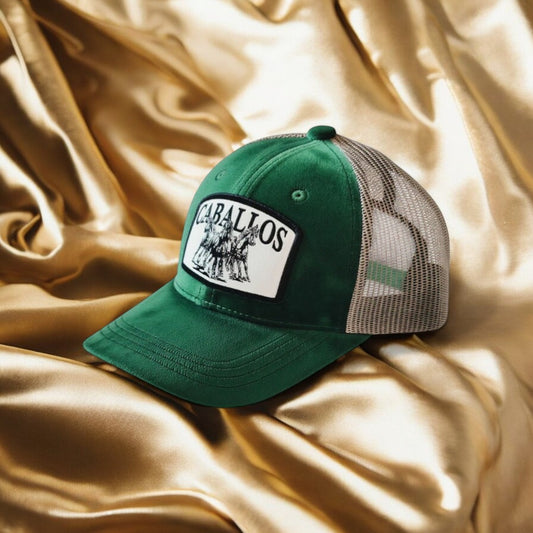 Emerald Caballos Premium Suede Cap